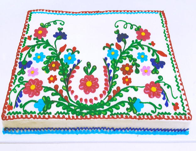 Mexican Flower Art Cake